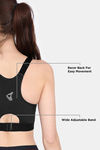 Zelocity High Impact Moisture Wicking Sports Bra - Jet Black — thumbnail 8